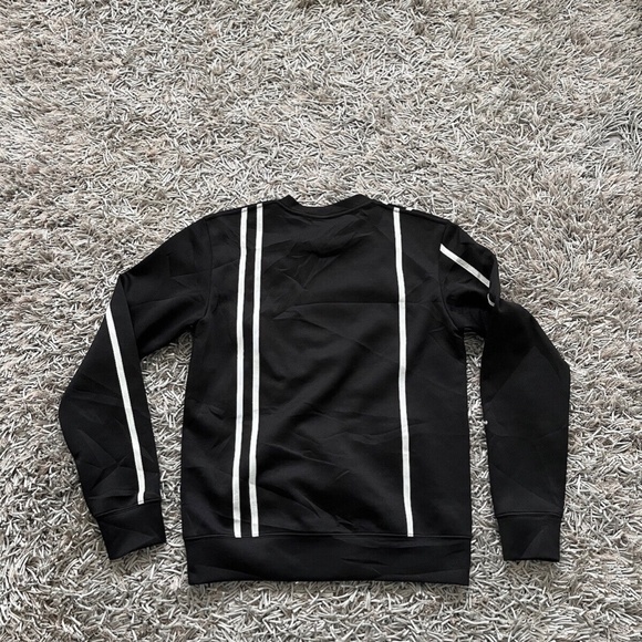 Helmut Lang Stripe Crew Sweat Sweater Black & White Sz Small - Picture 3 of 8